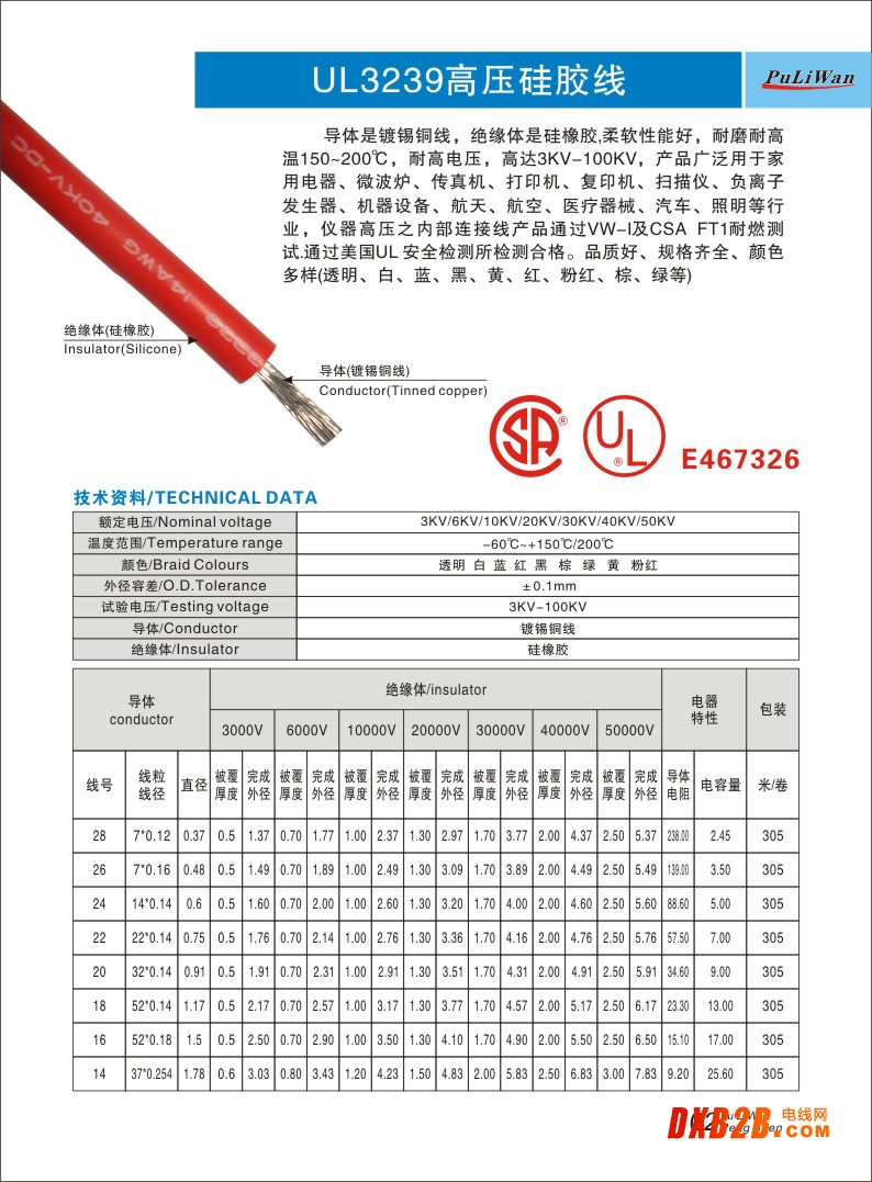 3239硅膠線