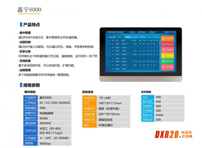 鑫宇8000中央空調集中控制系統